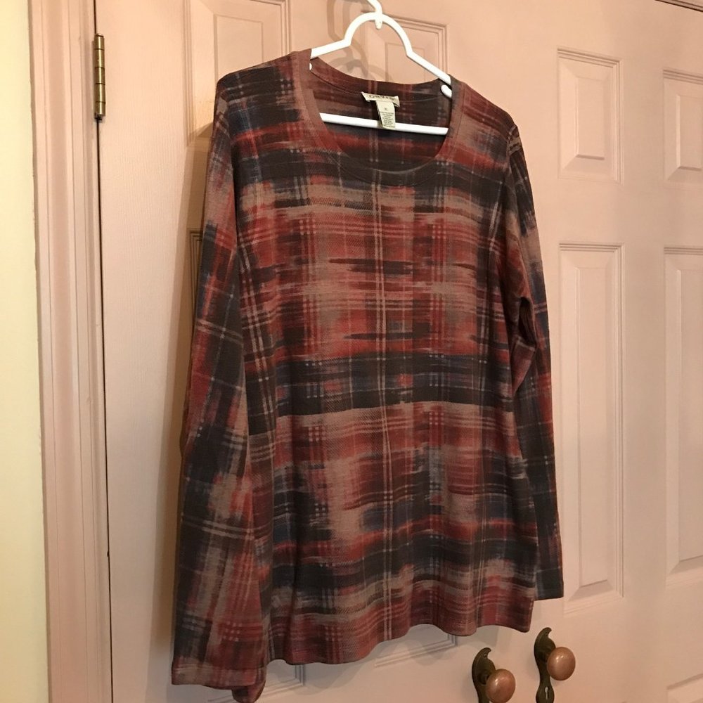 Orvis poly-blend long sleeve knit top XL